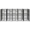 vidaXL Outdoor Dog Kennel Steel 9.22 m²