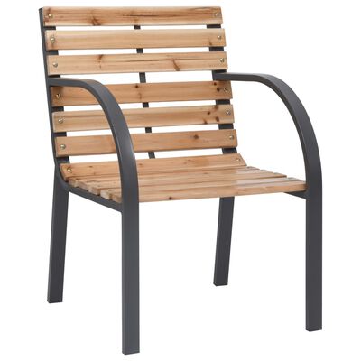 vidaXL Garden Chairs 2 pcs Solid Wood Fir