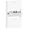 vidaXL Shoe Cabinet White 59x17x108 cm Engineered Wood