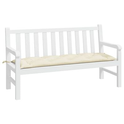 vidaXL Garden Bench Cushion Cream White 150x50x7 cm Oxford Fabric