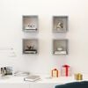 vidaXL Wall Cube Shelves 4 pcs Concrete Grey 26x15x26 cm