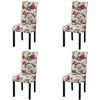 vidaXL Dining Chairs 4 pcs Multicolour Fabric