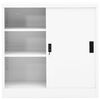 vidaXL Office Cabinet with Sliding Door White 90x40x90 cm Steel