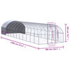 vidaXL Outdoor Chicken Coop 3x12x2 m Galvanised Steel