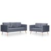 vidaXL Sofa Set 2-Seater and 3-Seater Fabric Dark Grey
