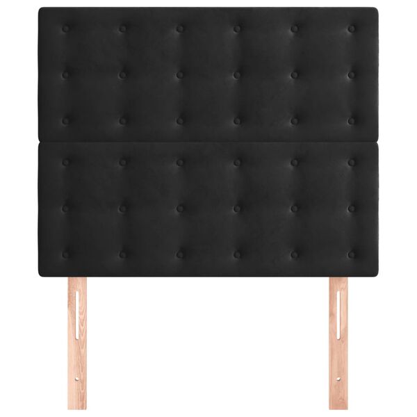 vidaXL Headboard Black 100x5x118/128 cm Velvet