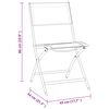 vidaXL 3 Piece Folding Bistro Set Steel Grey