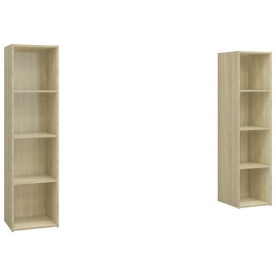 vidaXL TV Cabinets 2 pcs Sonoma Oak 142.5x35x36.5 cm Engineered Wood