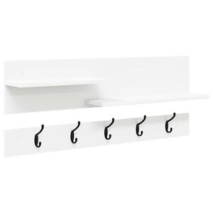 vidaXL Wall-Mounted Coat Rack Wall-Mounted White 90 x 15 x 36 cm