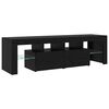 vidaXL TV Cabinet 2 pcs Black Oak 230 x 36.5 x 40 cm Engineered Wood