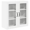 vidaXL Wall Glass Cabinet LUCCA White 80 x 31 x 80 cm Engineered Wood
