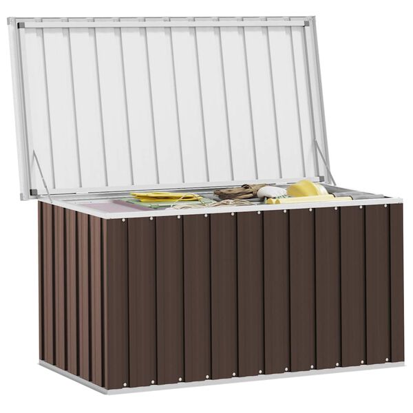 vidaXL Garden Storage Box Brown 129x67x65 cm