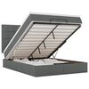 vidaXL Ottoman Bed with Mattress Dark Grey Double Fabric