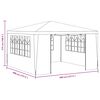 vidaXL Professional Party Tent with Side Walls 4x4 m White 90 g/m?