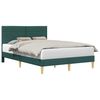 vidaXL Bed Frame with Headboard Dark Grey 137 x 190 cm Fabric