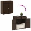 vidaXL Garden Storage Cabinet Brown 105x55x113 cm Poly Rattan