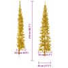 vidaXL Slim Artificial Half Christmas Tree with Stand Gold 210 cm