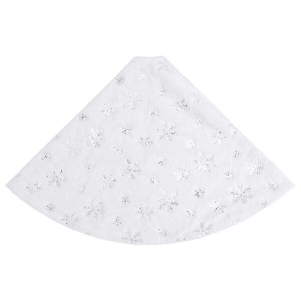vidaXL Luxury Christmas Tree Skirt White 90 cm Faux Fur
