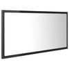 vidaXL LED Bathroom Mirror High Gloss Grey 90x8.5x37 cm Acrylic