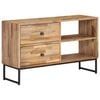 vidaXL Tv Cabinet | Natural wood | Reclaimed teak wood, Powder-coated steel