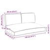 vidaXL Pallet Cushion Set 3 pcs Anthracite 120 x 80 x 12 cm