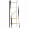 vidaXL 5-Tier Standing Shelf Light Brown and Black 56x35x174 cm