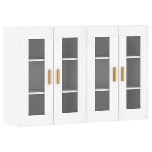 vidaXL Wall Mounted Cabinets 2 pcs White Engineered Wood