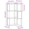 vidaXL Bookcase Black Oak 50 x 50 x102 cm