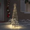 vidaXL LED Christmas Tree Warm White 100 x 100 x 250 cm Iron