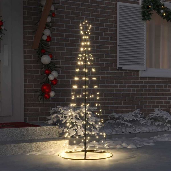 vidaXL LED Christmas Tree Warm White 100 x 100 x 250 cm Iron