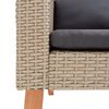 vidaXL 4 Piece Garden Lounge Set with Cushions Poly Rattan Beige
