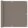 vidaXL Balcony Screen Taupe 90x600 cm Oxford Fabric