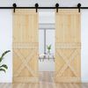 vidaXL Door NARVIK Natural 80 x 210 cm Solid Pine Wood