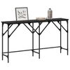 vidaXL Console Table Black Oak 140 x 29 x 75 cm Engineered Wood
