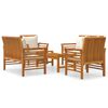 vidaXL 5 Piece Garden Lounge Set with Cushions Solid Wood Acacia