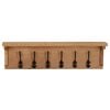 vidaXL Coat Rack 60x16x16 cm Solid Oak Wood