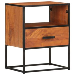 vidaXL Bed Cabinet | Honey brown and black