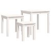 vidaXL Nesting Tables 3 pcs White Solid Wood Pine
