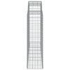 vidaXL Arched Gabion Baskets 20 pcs 200x50x140/160 cm Galvanised Iron