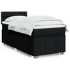 vidaXL Box Spring Bed with Mattress Black King Single Fabric