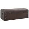 vidaXL Treasure Chest with Latches Dark Brown 110x50x39.5 cm Plywood