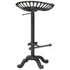 vidaXL Bar Stool | Black | Cast Iron | Counter Height | Adjustable | Retro