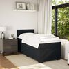vidaXL Box Spring Bed with Mattress Black King Single Fabric
