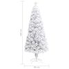 vidaXL Artificial Pre-lit Christmas Tree White 180 cm Fibre Optic