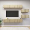 vidaXL 6 Piece TV Cabinet Set Sonoma Oak Engineered Wood