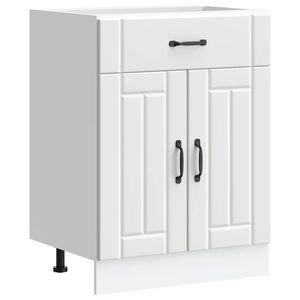 vidaXL Kitchen Base Cabinet "Lucca" White Engineered Wood