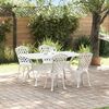 vidaXL Garden Dining Set 5 pcs White Aluminium