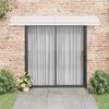 vidaXL Door Canopy Grey and Transparent 300x75 cm PC