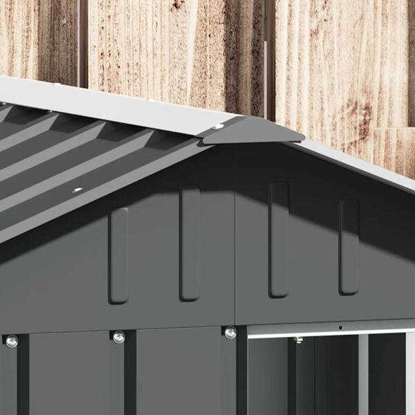 vidaXL Dog House Anthracite 116.5x103x81.5 cm Galvanised Steel