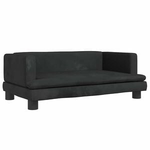 vidaXL Dog Bed Black 80x45x30 cm Velvet
